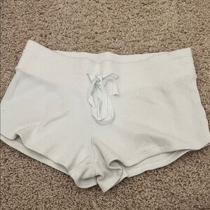Gilly Hicks White Waffle Knit Sleep Shorts